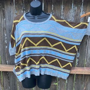 3/$20 Morning Apple fall zigzags slouch sweater S/M